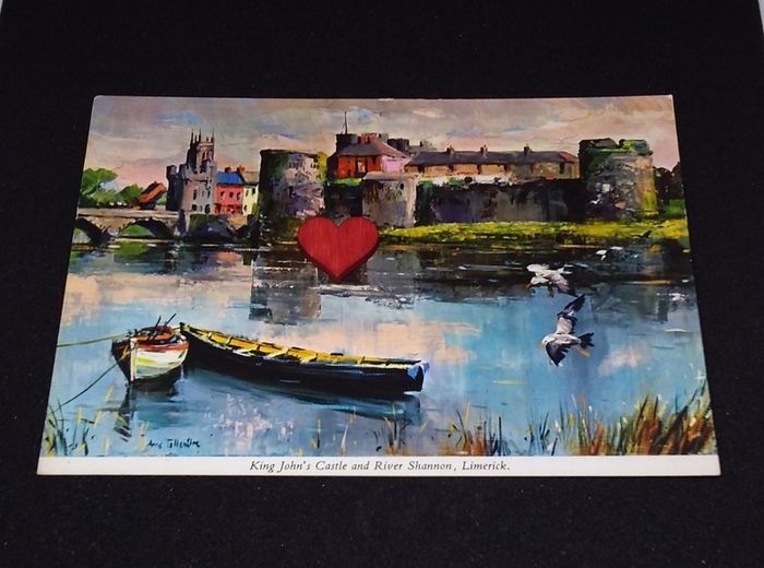 Ireland Postcard : King John's Castle and River Shannon , Limerick - 1960s/70s