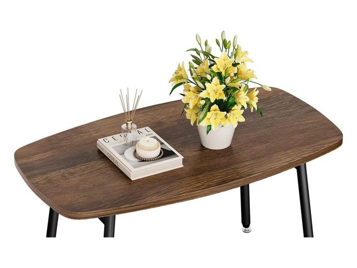 Folding Coffee Table Rustic Small Coffee Tables for Living Room Farmhouse Portable Table for Small Spaces Rectangular Mid Century Coffee Tables, No Assembly 31.5 /15.7 / 17.7IN, Walnut