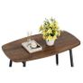 Folding Coffee Table Rustic Small Coffee Tables for Living Room Farmhouse Portable Table for Small Spaces Rectangular Mid Century Coffee Tables, No Assembly 31.5 /15.7 / 17.7IN, Walnut Image 3