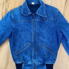 Vintage Wrangler 1970s denim bomber jacket Medium