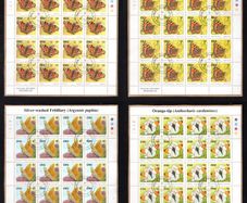 2000 Ireland Fauna & Flora (Butterflies) Commemorative Stamps Sheetlet Plate 1A1A1A1A Fine CDS Used with Dublin cancel of 6th September 2000 (First day of issue)