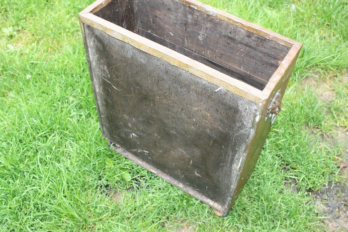 Vintage Hammered Brass Fireplace  Box 20" x 16" x 7"