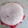 Vintage Bowl, Burnt Red Ruffled Crest Edge Small Dish Or Ashtray Image 5