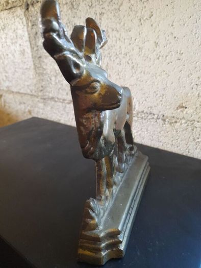 Antique Brass Stag Doorstop