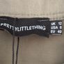 Pretty Little Thing Khaki Mini Dress UK 12 Image 2