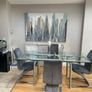 Extendable Glass Dining Table and 4 Chairs Image 3