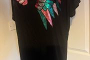H&amp;M Black sequin top size M UK16 EU44 Postage included