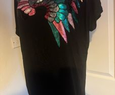 H&M Black sequin top size M UK16 EU44 Postage included