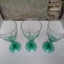 Green stemmed glasses Image 4