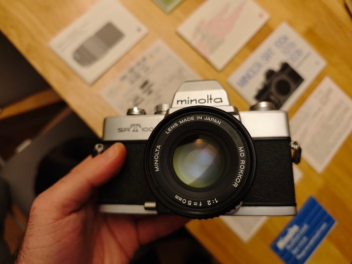 Minolta SRT100X (1978) + MD Rokkor 50mm f/2 - Serviced & in Original Box ! Film Camera