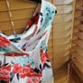 Quiz Floral Bodycon Occasion Dress White Multi Image 3