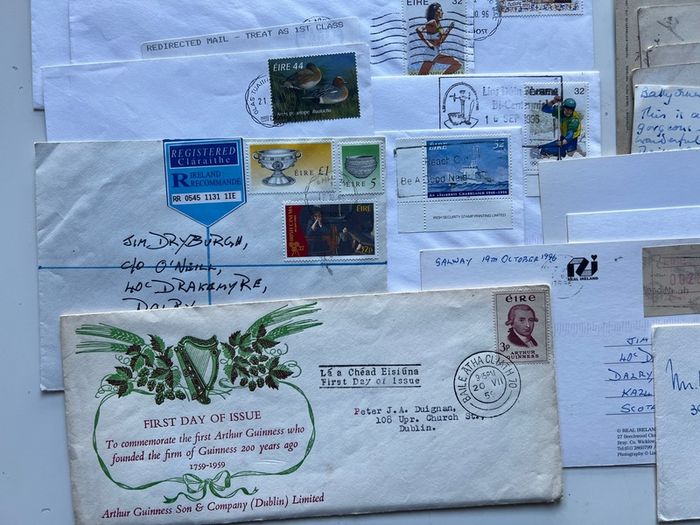 Irish FDC Envelopes Postcards Photos bundle Lot