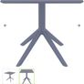 Square tables white 80x80cm Image 4