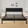 King Size Bed Frame with Wooden Headboard Bed Frames Image 3