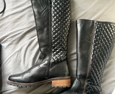 Womens Calf Length Leather Boots - Size UK 6 nearly new