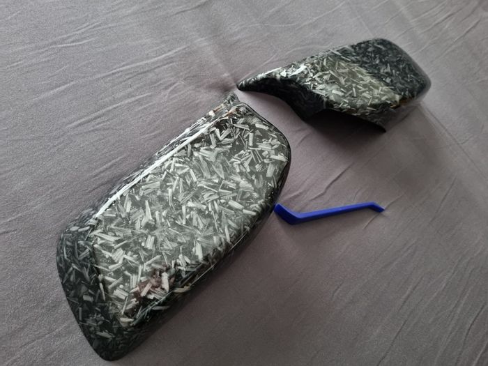 BMW 5 Series E60 E61 M Style Forged Carbon Look Mirror Covers Brand New