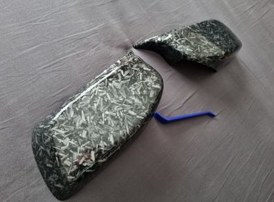 BMW 5 Series E60 E61 M Style Forged Carbon Look Mirror Covers Brand New