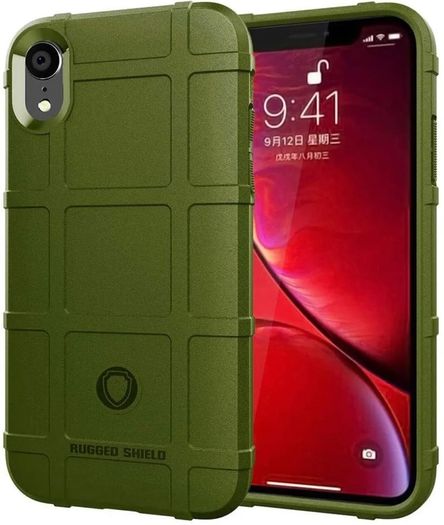 Army-Green Shockproof Armour Case For Apple iPhone XR Hybrid Back Cover