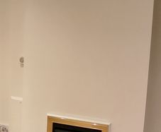 marble under fireplace