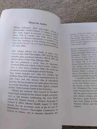 The Gold of Tradaree and other plays by Miriam Gallagher 2008 in good condition signed by the author FREE STANDARD POSTAGE INCLUDED