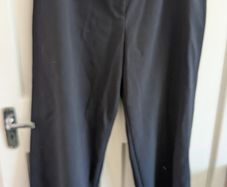 Navy M&S wide leg trousers