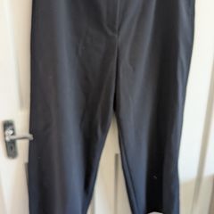 Navy M&S wide leg trousers