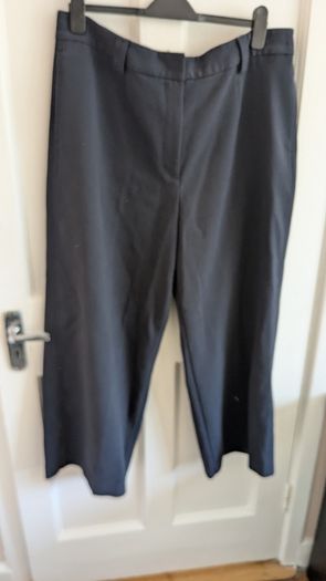 Navy M&S wide leg trousers