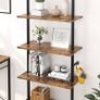 NEW SALE | Ladder Shelf 5-Tier Bookcase Rack 180CM Storage Unit with Metal Frame Floating Wall Shelf Image 5