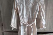 H&amp;m tie belt cotton shirt dress size xxs