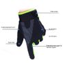 Touchscreen Sports Gloves Black Green Anti Slip Breathable Image 6