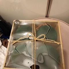 Luxury Green flock christmas baubles