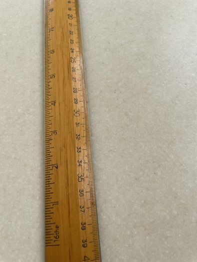 vintage 40 wooden ruler