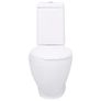 WC Ceramic Toilet Bathroom Round Toilet Bottom Water Flow White Image 3