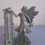 Past times pewter thermometer,Fairy, Home decor, Pewter ornament Image 6