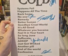 Cold Band Signed Setlist