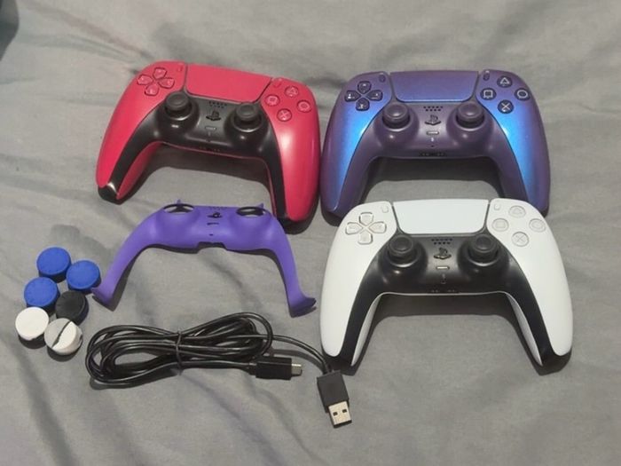 PS5 controllers and charger