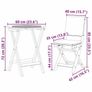 Bistro Set 3 pcs Brown Solid acacia wood Image 2