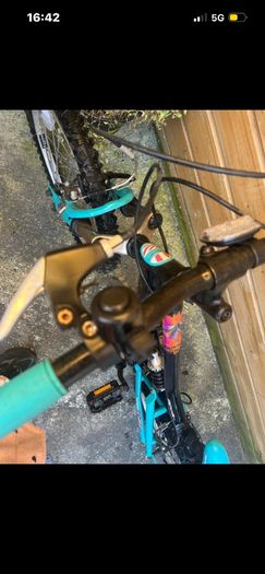 turquoise bike