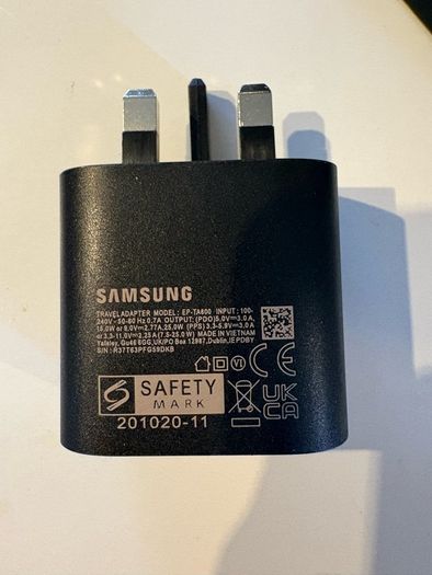 New Samsung fast charger 25W Plug and C type cable
