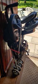 Babystart Pushchair Stroller Black and White Stripe