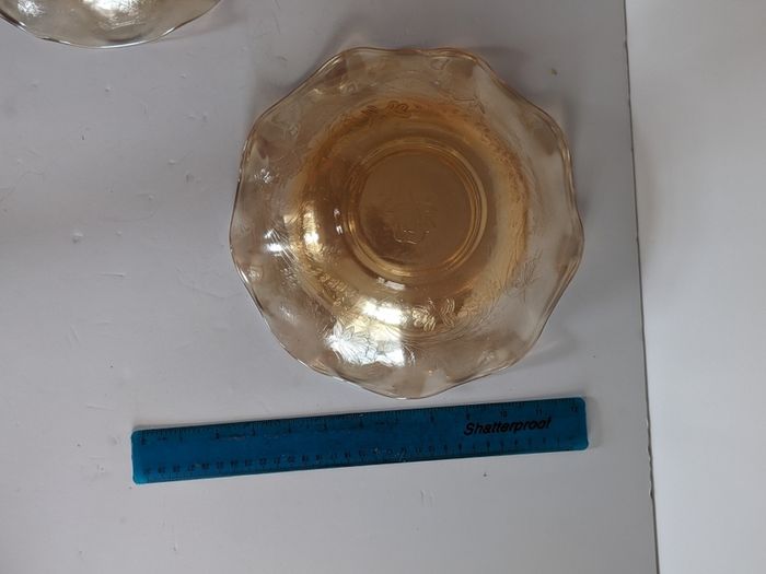 Vintage Marigold Iridescent Carnival Glass Bowl