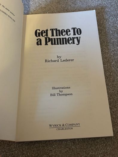 Get Thee To A Punnery Richard Lederer Paperback Wordplay Humor Book 1988