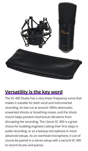 T Bone SC400 Large Diaphragm Condenser Microphone