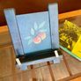 Rustic Teal Blue Wooden Cookbook Stand Folding Recipe Book Holder Tablet iPad Easel Image 7