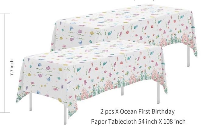 Ocean Birthday Tablecloth