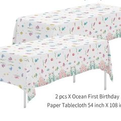 Ocean Birthday Tablecloth