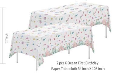 Ocean Birthday Tablecloth