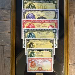 Framed replica Lady Lavery Bank notes collection