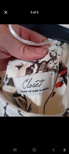 Dress, cream grey and orange
