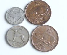 Four Irish coins